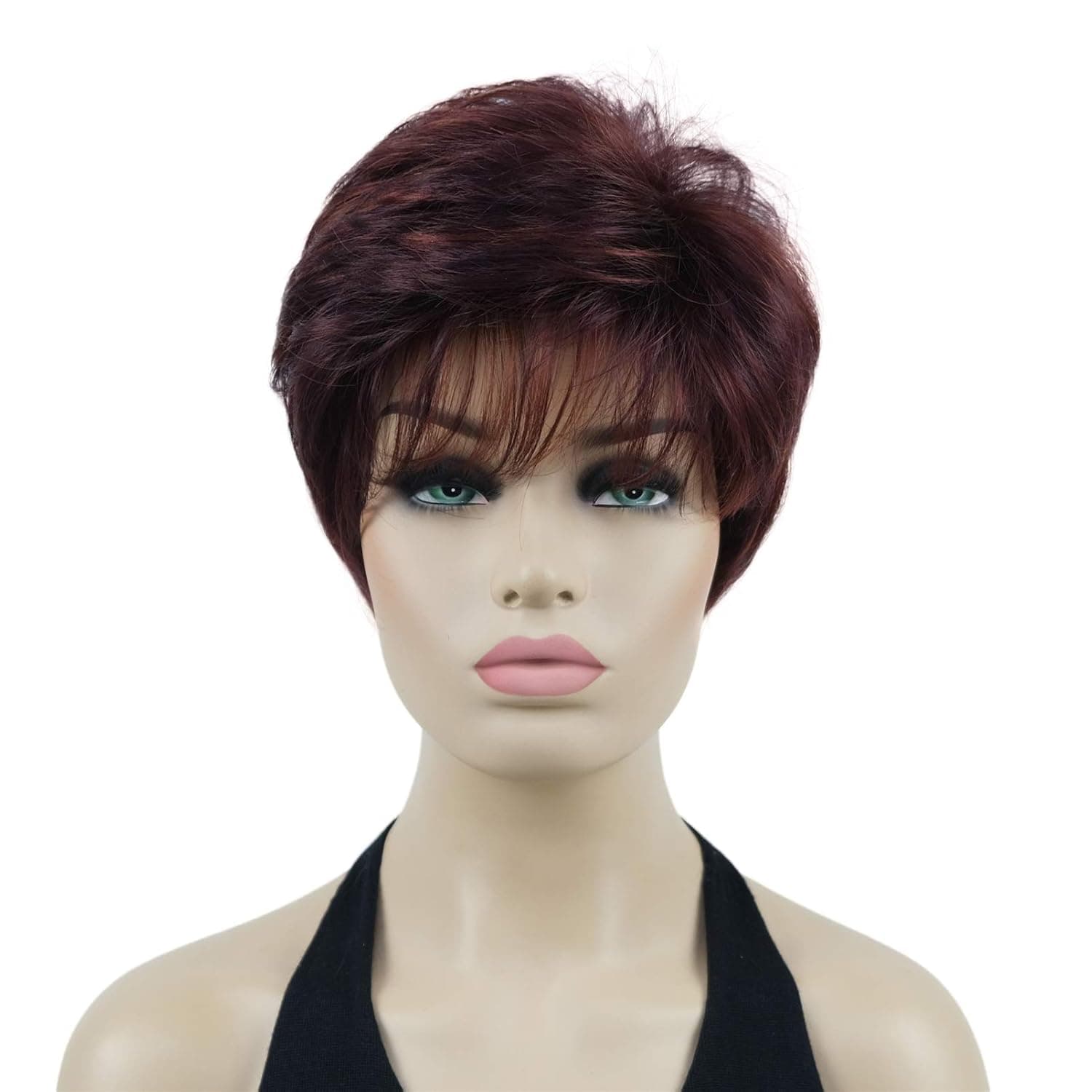 Lydell 6" Short Straight Women Wigs Classic Style Natural Layered Heat Resistant Synthetic Wigs (99B35R)