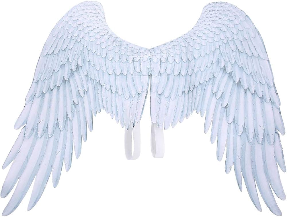 Zerodis Wing Prop, Children Angel Wing Costume Feather Wings Dress Up Cosplay Props for Halloween Mardi Gras Party