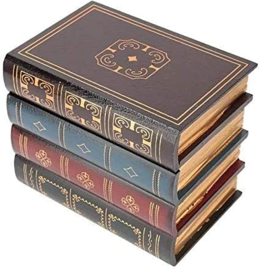 Book Safe, European Style Decorative Fake Book, Hollowed Out Decorative Faux Books, Compartment Box for Storage – Hide Jewelry, Money, Valuables, and More, Home Decor(#2)