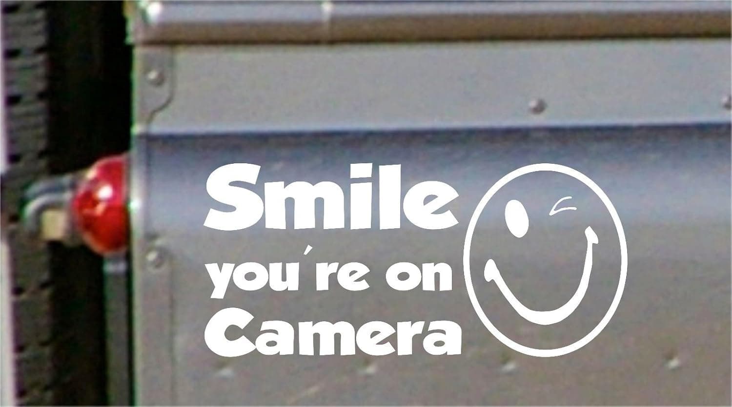 Smile in Car Camera Recording Vinyl Decal