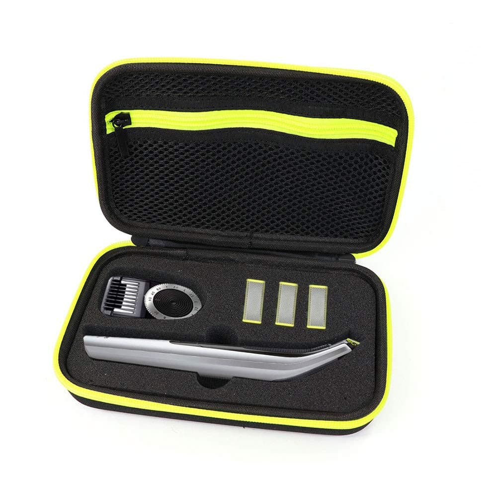 CrustPro Hard Case for Philips Norelco OneBlade Men's Hybrid Electric Trimmer and Shaver, QP150/QP6520/QP6510 Shockproof Organizer Carrying Case Travel Storage Bag