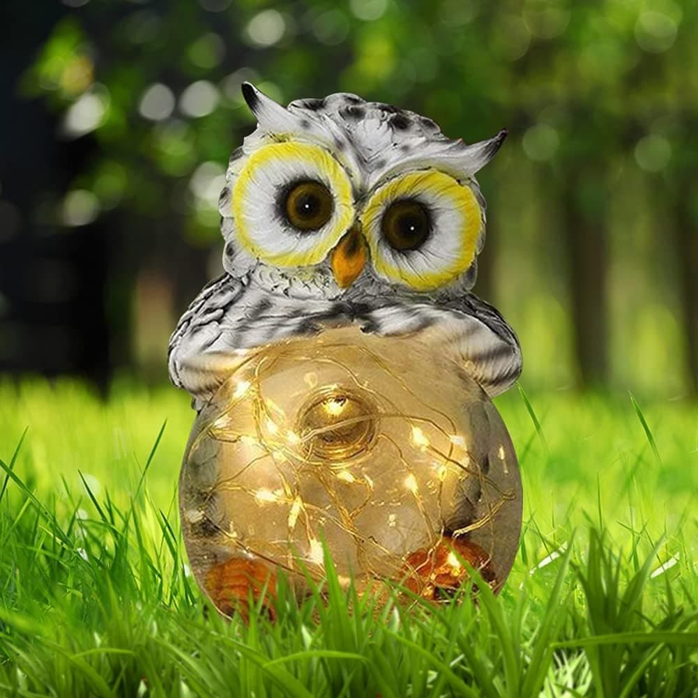 SYCOOVEN Solar Lights Garden, Garden Decoration Owl Solar Garden, Resin Decoration Solar Lamps for Outside, Led Solar Garden Light, Garden Decoration for Outside, Night Light(1pc)
