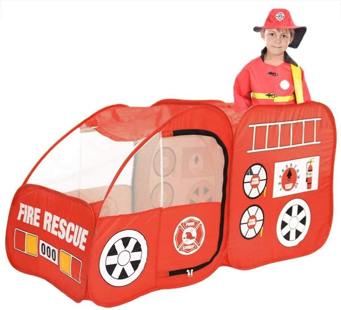 Ankecity Fire Truck Pop-up Play Tent for Toddlers, Boys & Girls Indoor Outdoor Pretend Playhouse Gifts for Kids