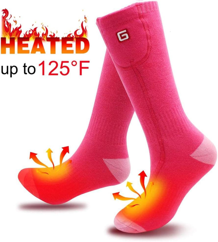 Electric Rechargeable Battery Heated Socks Men Women Cold Weather Sport Outdoor Indoor Camping Hiking Hunting Thermal Heating Foot Warmer