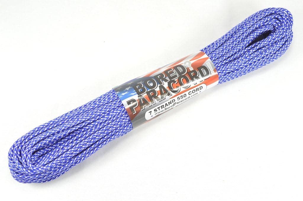 Bored Paracord Brand Paracord / Parachute Cord 7-Strand, 550 Lb. Break Strength Guaranteed U.S. Made, Type III - Clouds Paracord (50 feet)