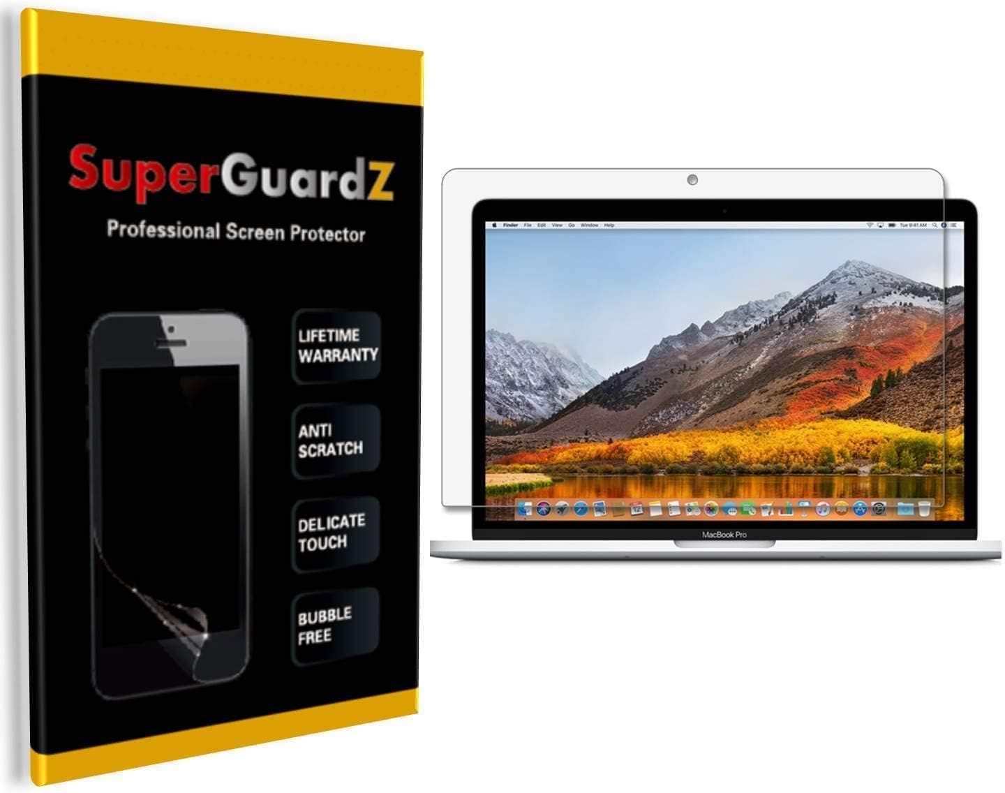 [3-Pack] for MacBook Air 13 inch (2018) [A1932] Screen Protector - SuperGuardZ, Ultra Clear, Anti-Scratch, Anti-Bubble [Lifetime Replacement]