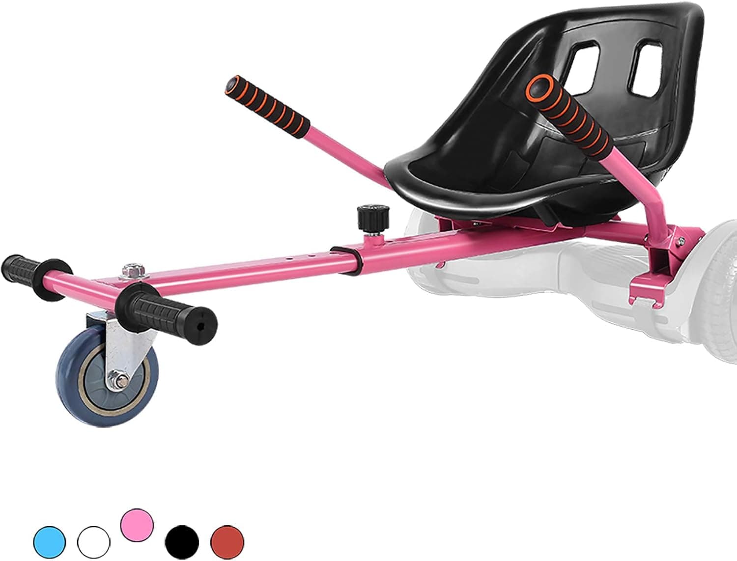 Hoverboard Kart, Hoverboard Seat Attachment Accessories for Self Balancing Scooter Go Kart Conversion Kit Hover Board Cart Buggy Attachment Fits 6.5'' 8'' 10'' Adjustable for All Heights & Ages Pink