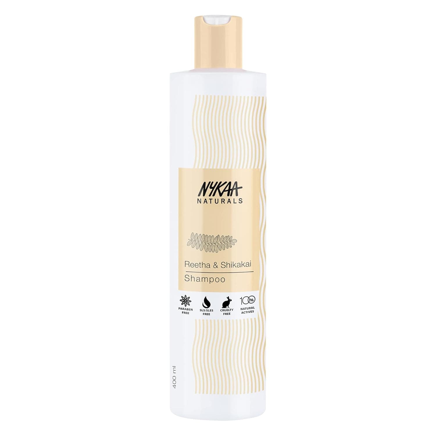 Nykaa Naturals Reetha & Shikakai Shampoo - Prevents Brittleness, Revives Dull Hair, Nourishes the Scalp - Vitamins A, D, E & K, 100% Natural Actives, Men and Women, for Dull & Brittle Hair - 400ml