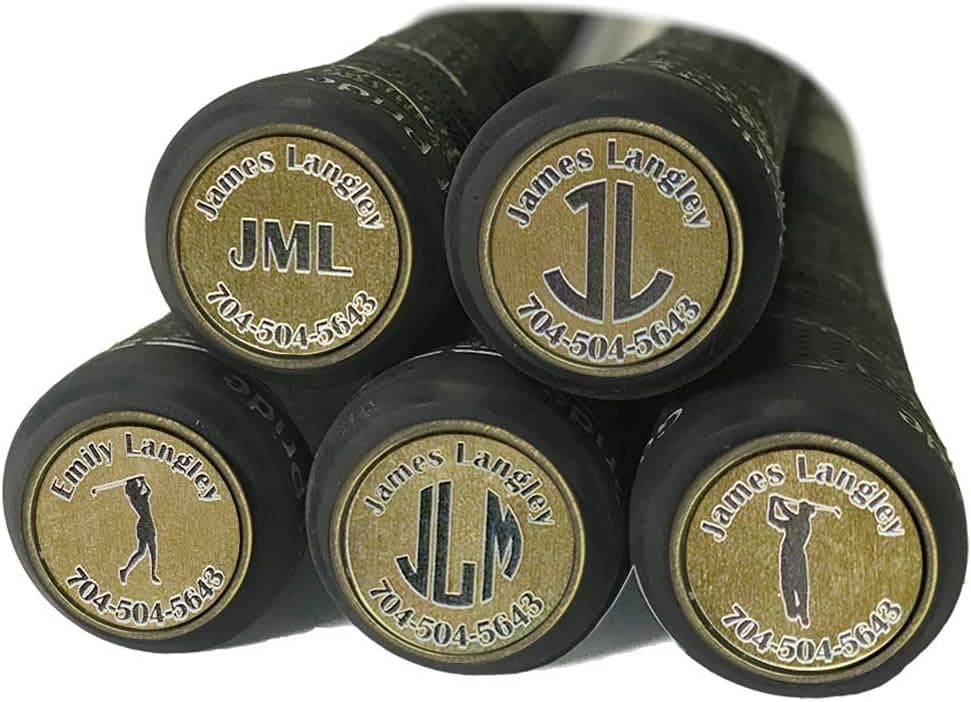 Eureka Golf Personalized Golf Club Finder System | Monogrammed Identification | 4 Colors, 5 Engraving Styles | Set of 14