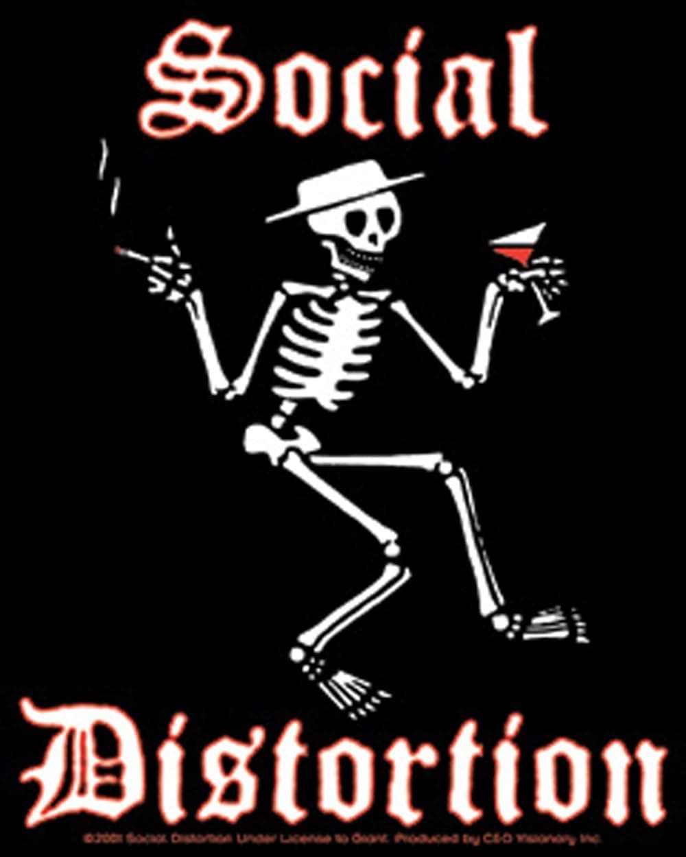 Licenses Products Social Distortion Skeleton Sticker