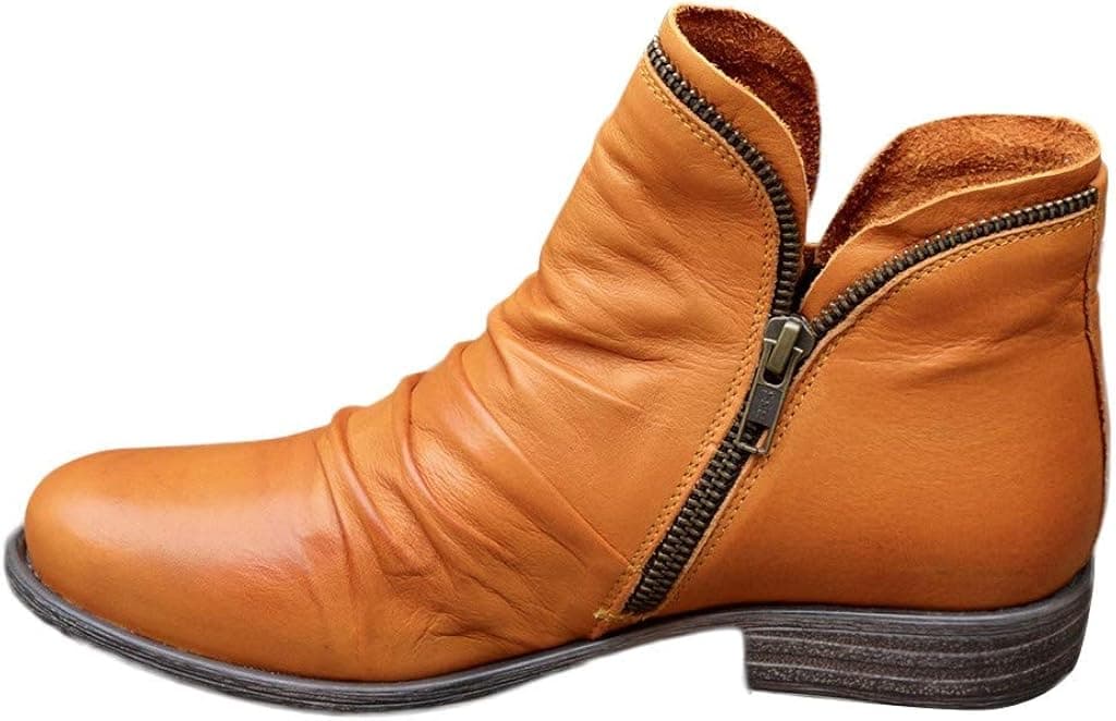 Gibobby Womens Boots Wide Calf Cowgirl Fashion Slip On Western Leather Boots Square Toe Knee High Shoes ri01