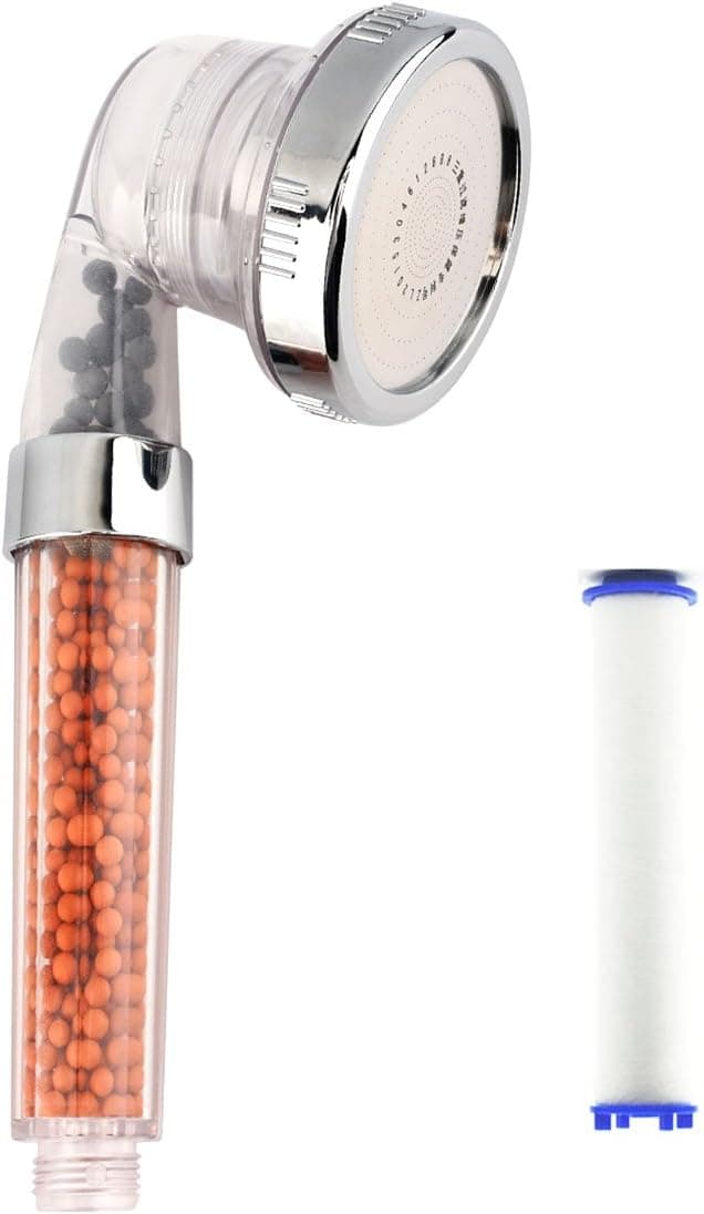Hestia 3-Setting Handheld Shower Head with Filter - Laser Perforated High Pressure Hand Shower
