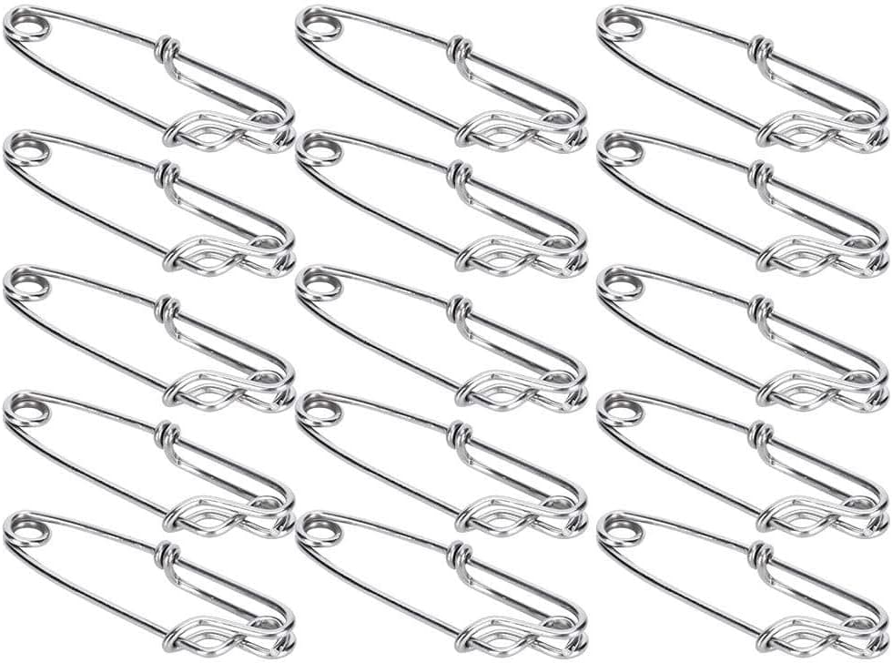 Vbest life 15PCS Tuna Clips, Stainless Steel Tuna Clips Longline Branch Hangers Snap Fishing Accessory Easy On/Off