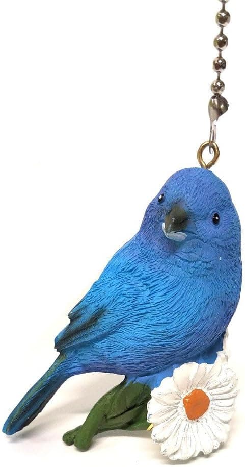 Bird Ceiling Fan Pulls Light Extension (Indigo Bunting Blue Bird)