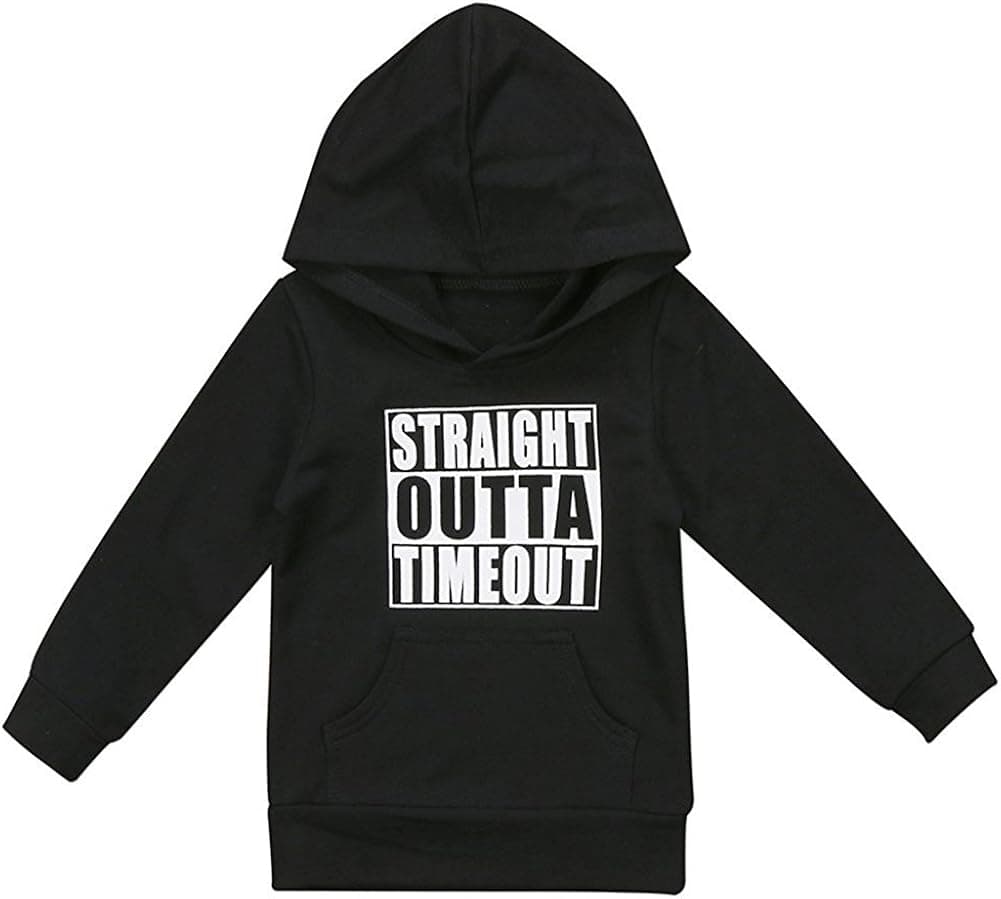 Funnycokid Baby Girls Boys Casual Hooded Sweatshirt Infant Toddler Cotton Hoodies with Pockets