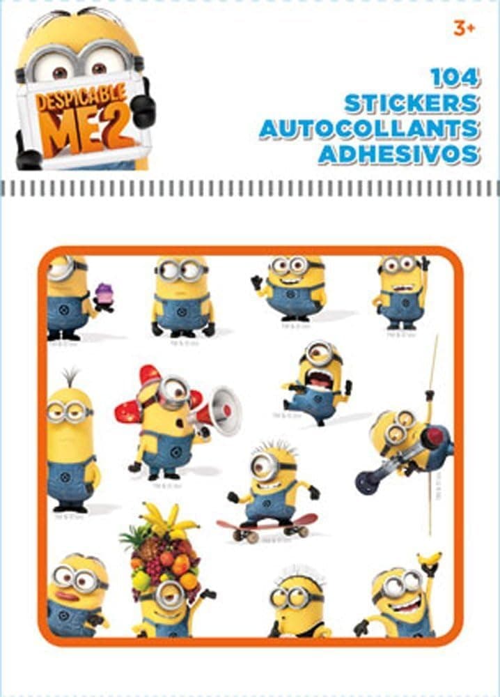 Despicable Me Minions Stickers 8 Sheets 104-piece set Birthday Party Favor