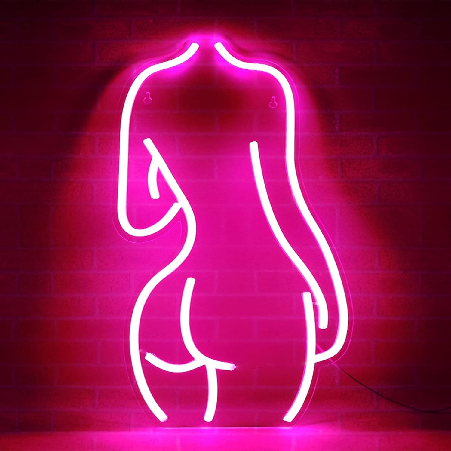 Lady Back LED Neon Sign - USB Connected Art Decorative Lights Wall Hanging Acrylic Neon Light for Bedroom Living Room Art Gallery Cafe Bar Club