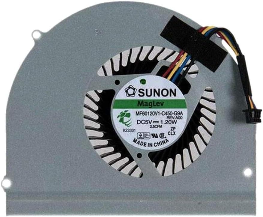 DBParts New Laptop CPU Cooling Fan for Dell Latitude E6530, P/N: 0M2CFG M2CFG 2MK5J AT0LI002ZCL MF60120V1-C450-G9A MF60120V1-C440-G9A, DC5V 1.20W 4-pin 4-Wire