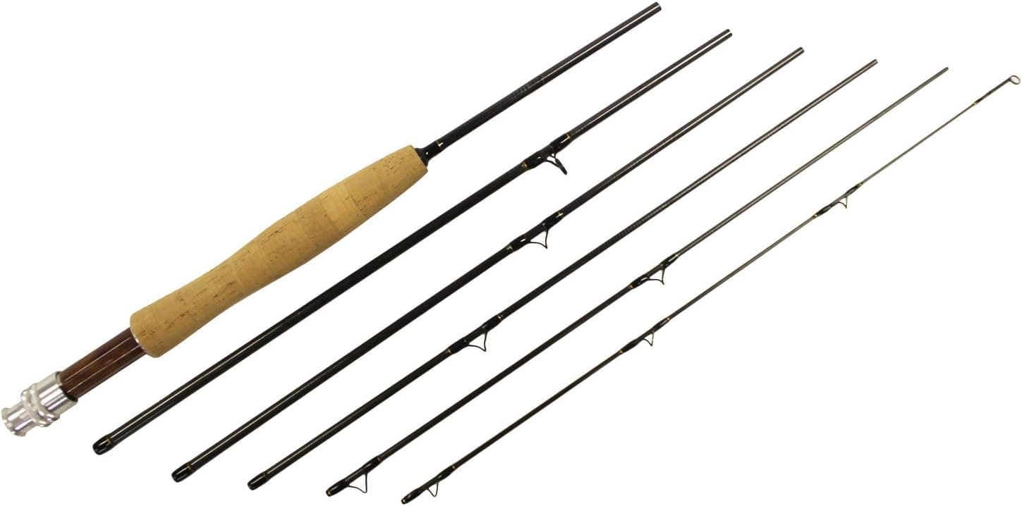 Shu-Fly Ultra-Travel 4 Fly Fishing Rod (6-Piece), Black, 7-Feet x 6-Inch