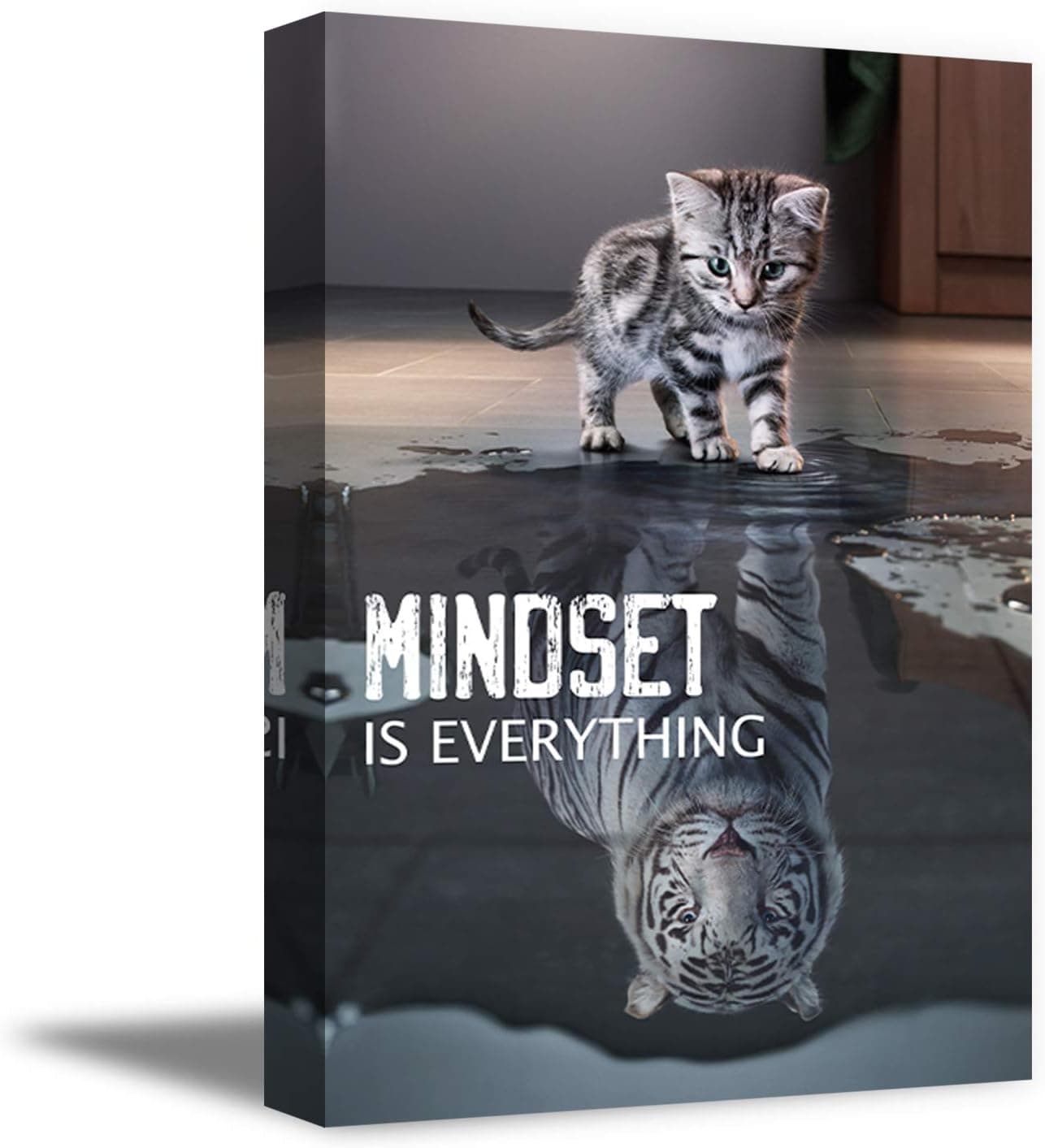 Mindset is Everything Wall Art Canvas Motivational Framed Room Decor Ready to Hang Wall Art Decor 11" x 17"