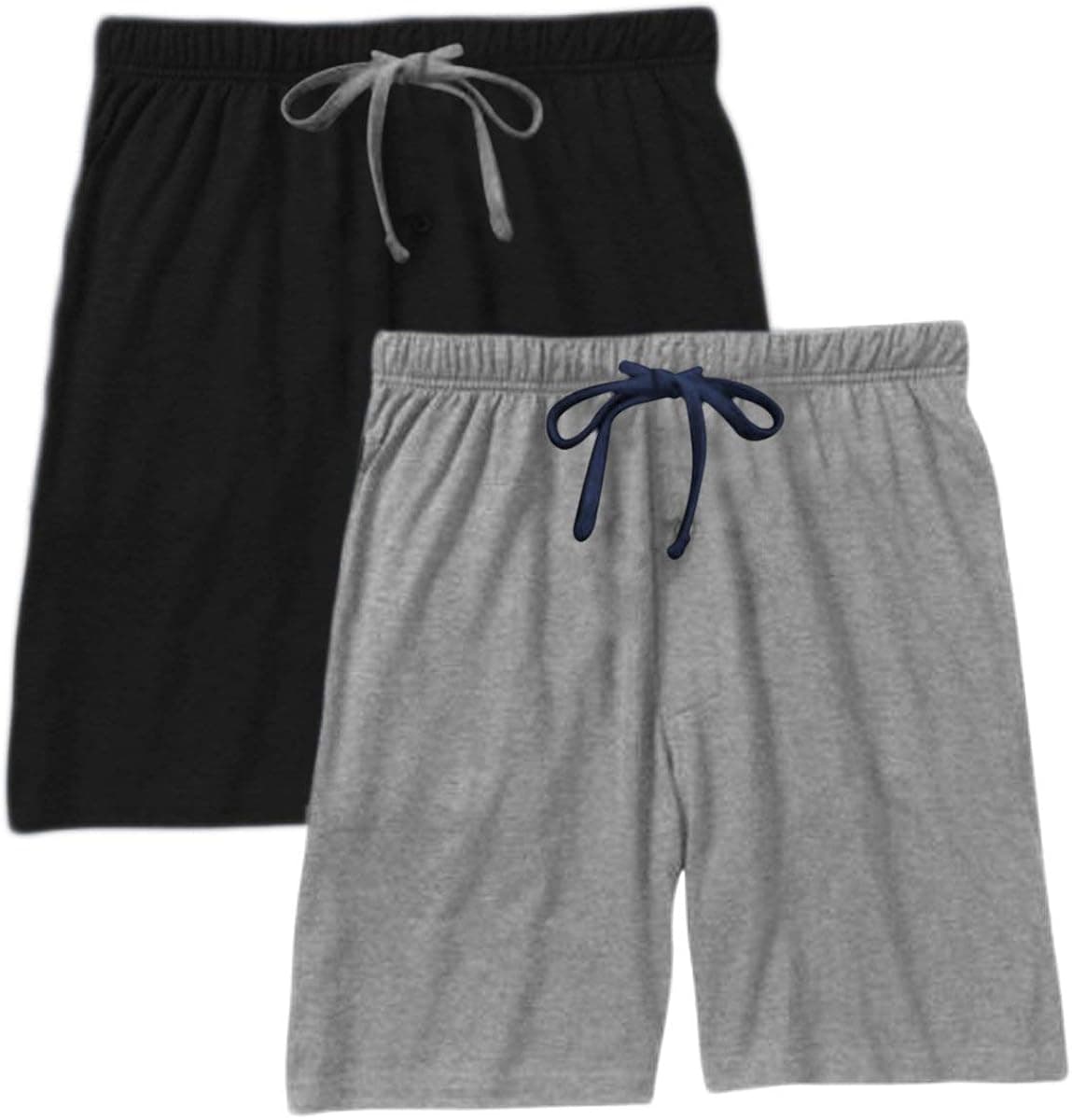 Hanes Men's Jersey Lounge Drawstring Shorts with Logo Waistband