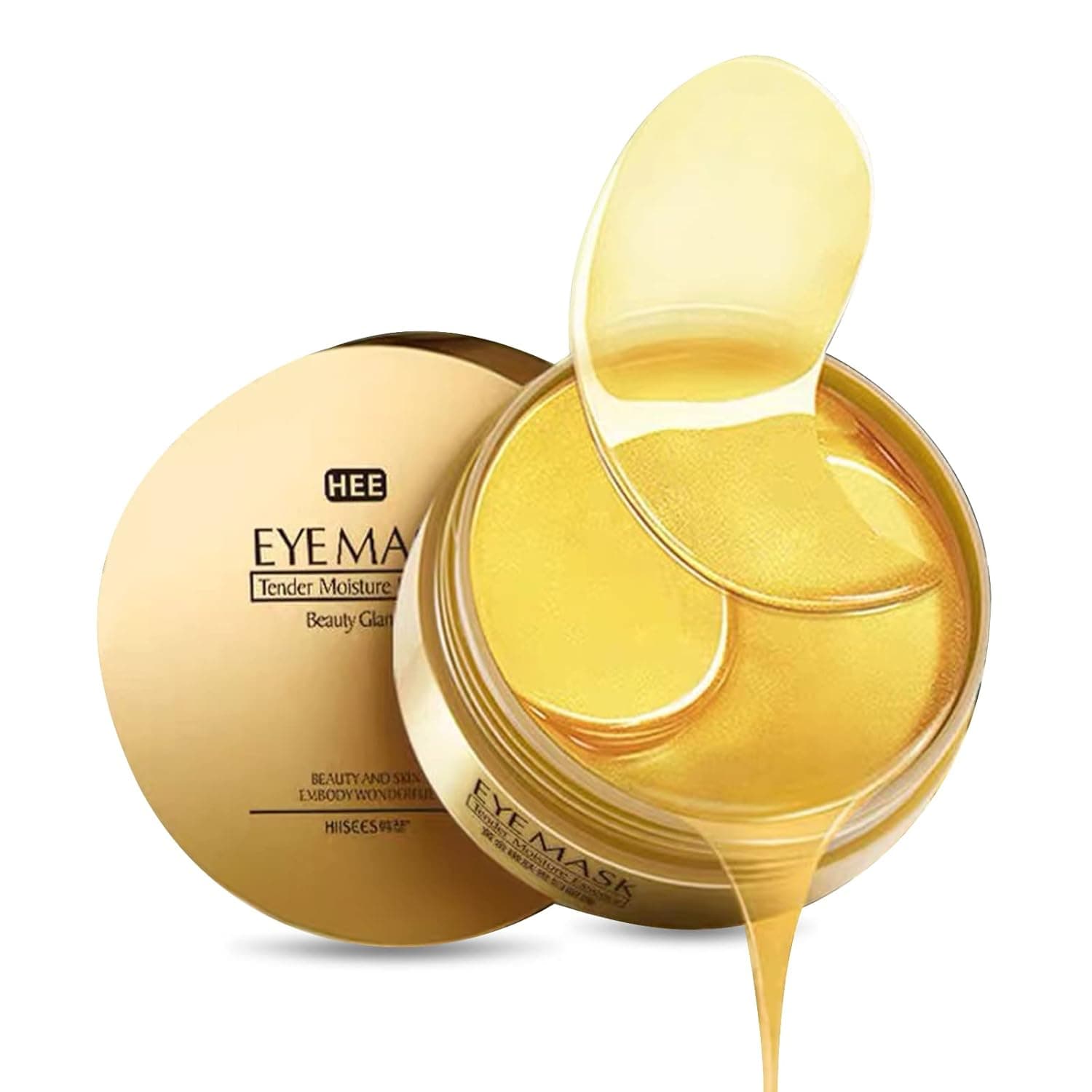 mcyiqihai QWERTYHNJJJW Under Eye Patches, 24K GOLD ANTI-AGING MASK, Pads For Puffy Eyes & Bags, Under Eye Masks for Beauty & Personal Care,Dark Circles and Wrinkles Yellow 30pairs