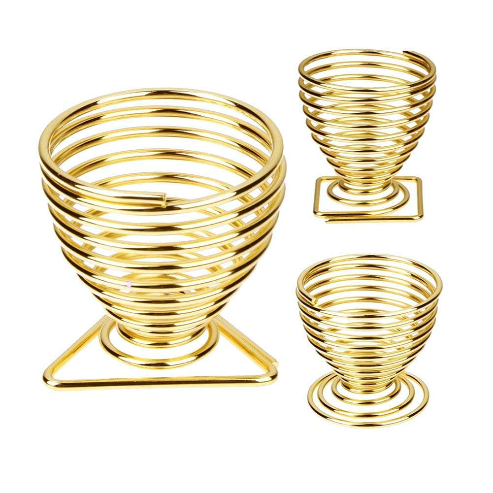 Beauty Blender Holders 3 Pcs Makeup Sponge Holder Drying Rack Egg Powder Puff Display Stand (Gold)