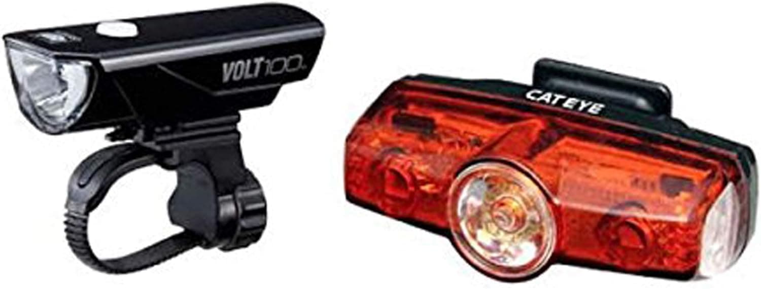CAT EYE - Volt 100 Rechargeable Headlight and Rapid Mini Rear Bike Light