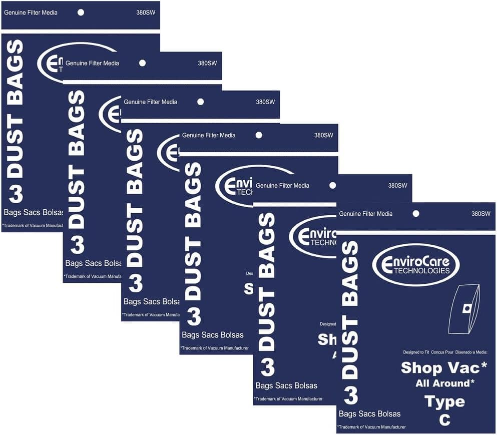 18 ShopVac Type C #9066900 Wet/Dry Vacuum Bags Shop Vac