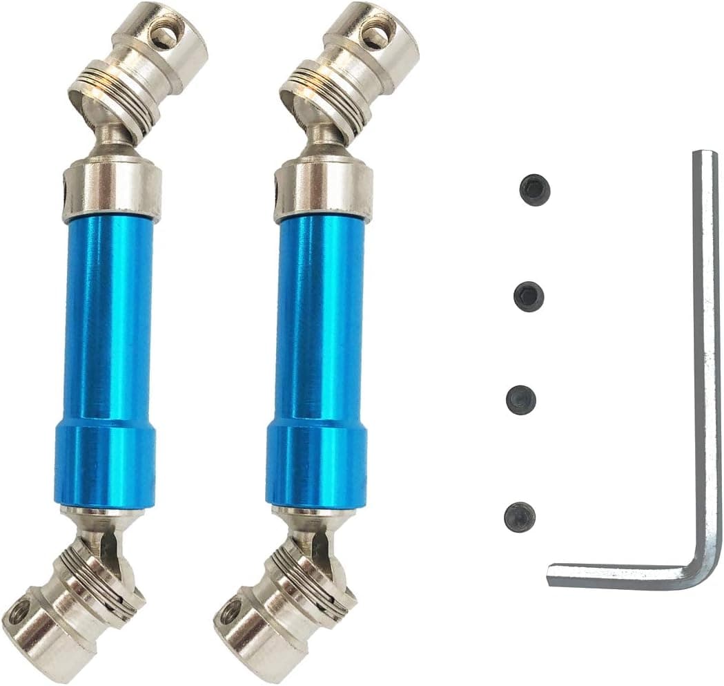 GINIHUIFISH 2PCS Aluminium Alloy Universal Rear Drive Shaft Upgrade Accessories for Wltoys 1/12 12428 12423 Fly fy-03 12628 RC Rock Crawler Car