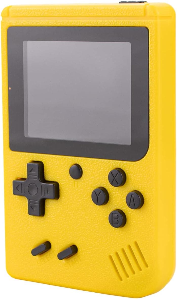 Handheld Games Retro Mini Video Games，Handheld Game Console with 400 Classical FC Games 2.8" Color Screen，Birthday for Boys Girls and Adults (Gameconsole-Yellow)