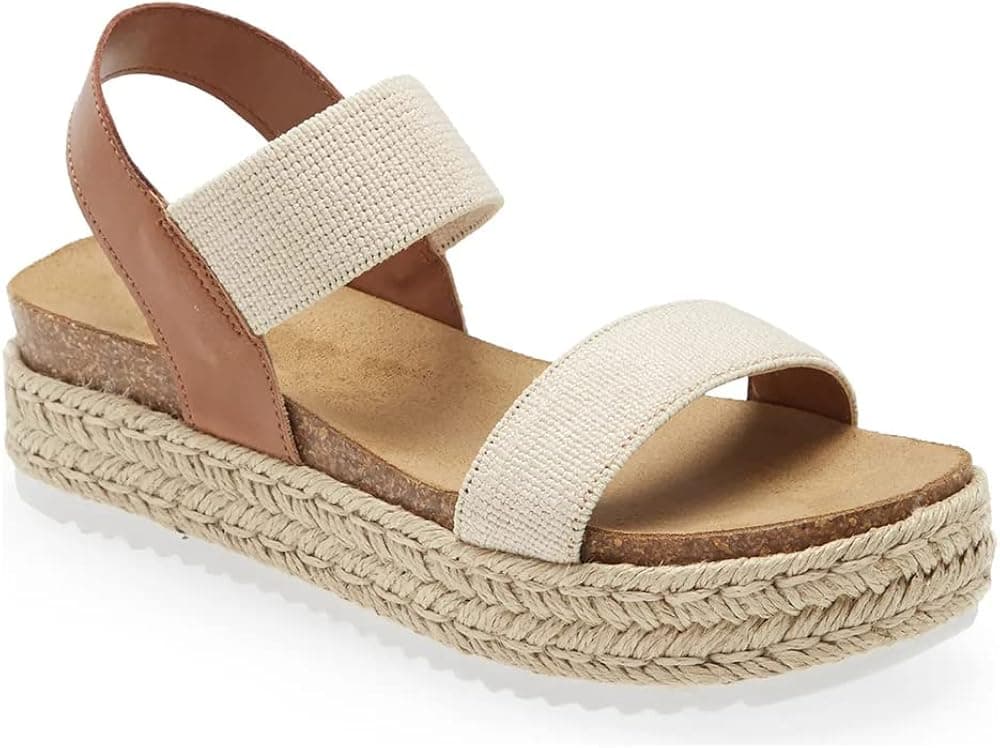 Womens Platform Espadrilles Sandals Ankle Strap Slingback Open Toe Casual Summer Sandal Shoes