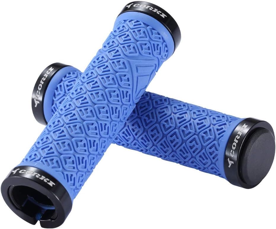 corki Mountain Bike Grips,Double Lock on Locking Bicycle Handlebar Grips for MTB,Downhill