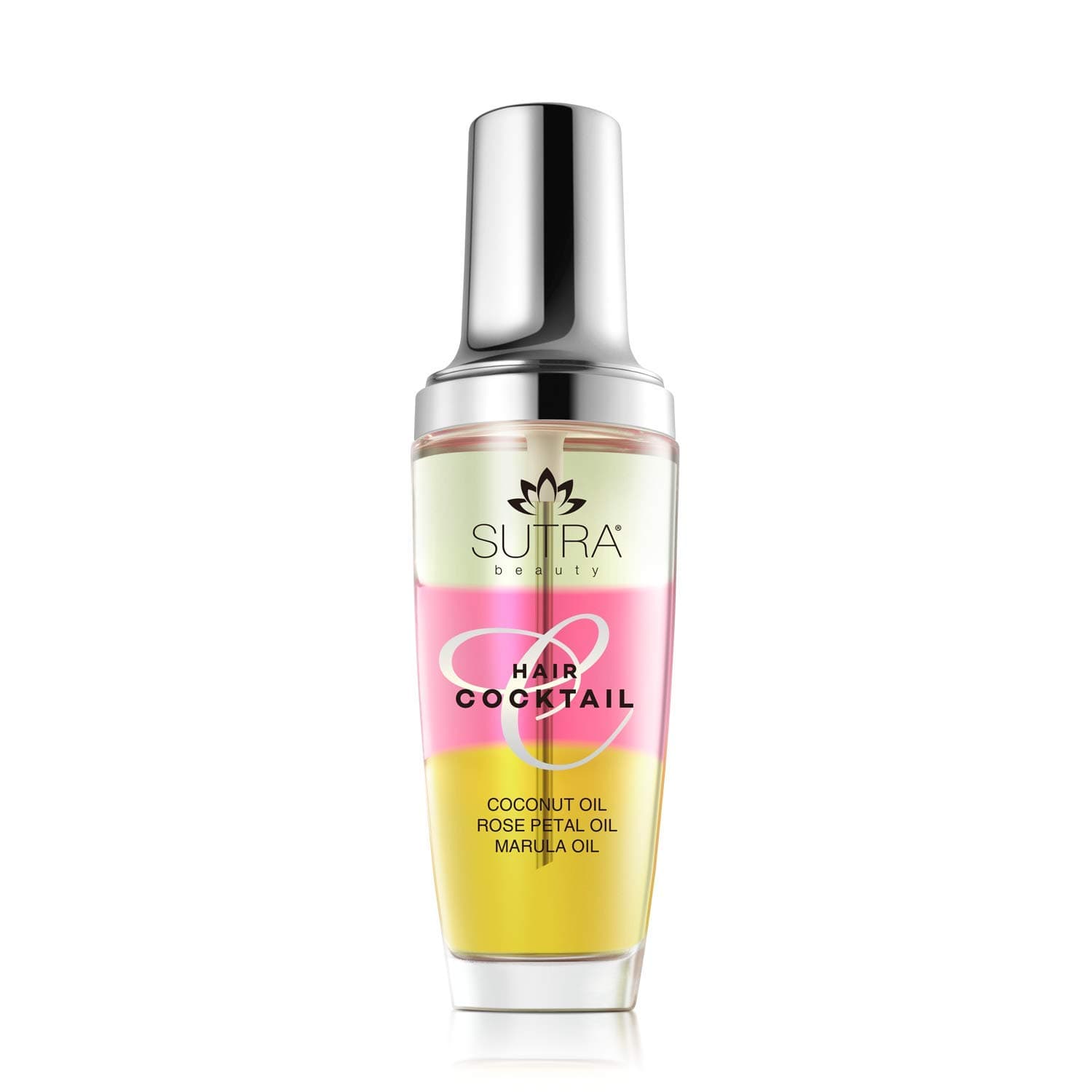 SUTRA Professional Hair Cocktail - Conditioning Hair Serum for Damaged Hair, Leave-In Treatment, Coconut, Rose Petal, and Marula Oil, 2.20 oz