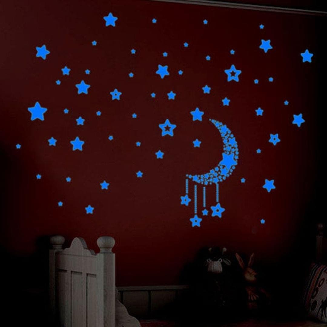 Iuhan Fashion A Set Kids Bedroom Fluorescent Glow in The Dark Stars Wall Stickers