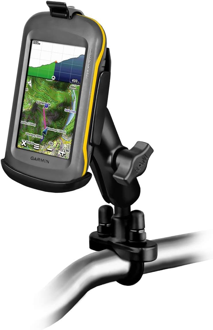 RAM Mounts (RAM-B-149Z-GA46) Handlebar Rail Mount with Zinc Coated U-Bolt Base for the Garmin Montana 600, 650 and 650T