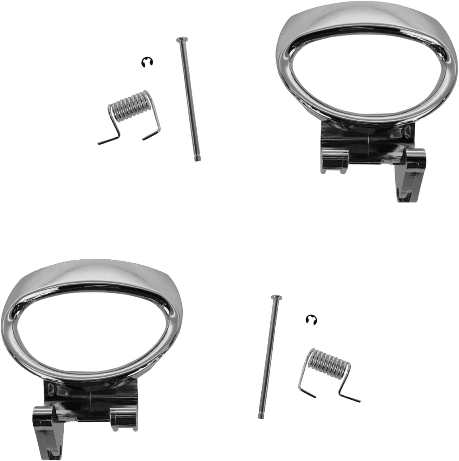 Door Handle Chrome Inside Interior Front or Rear LH RH Pair Set for Chevy HHR