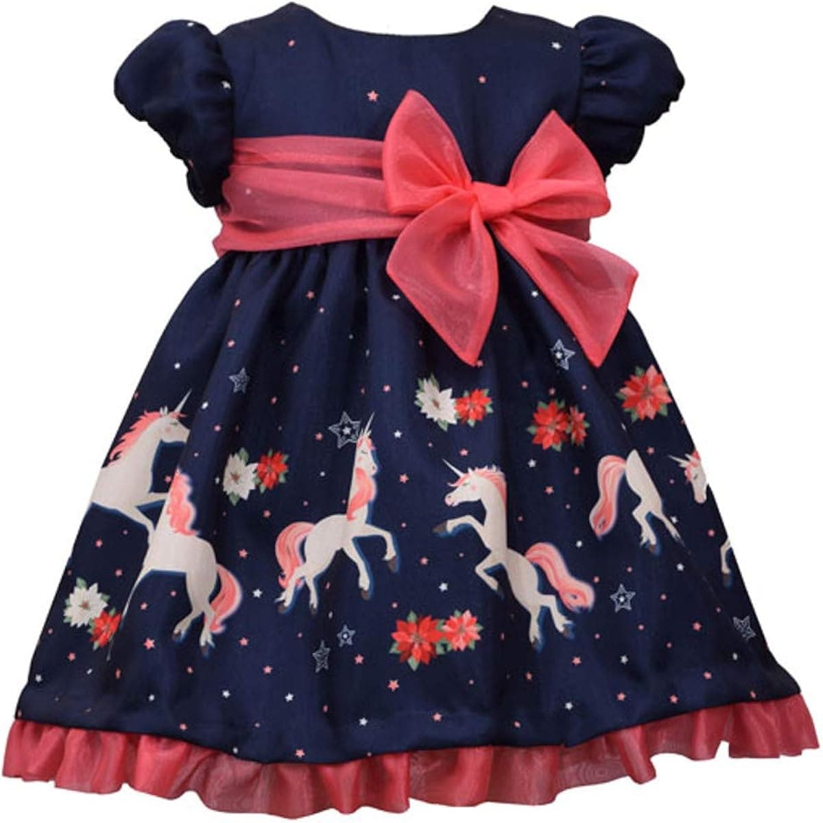 Bonnie Jean Baby Girl's Holiday Dress - Blue Unicorn