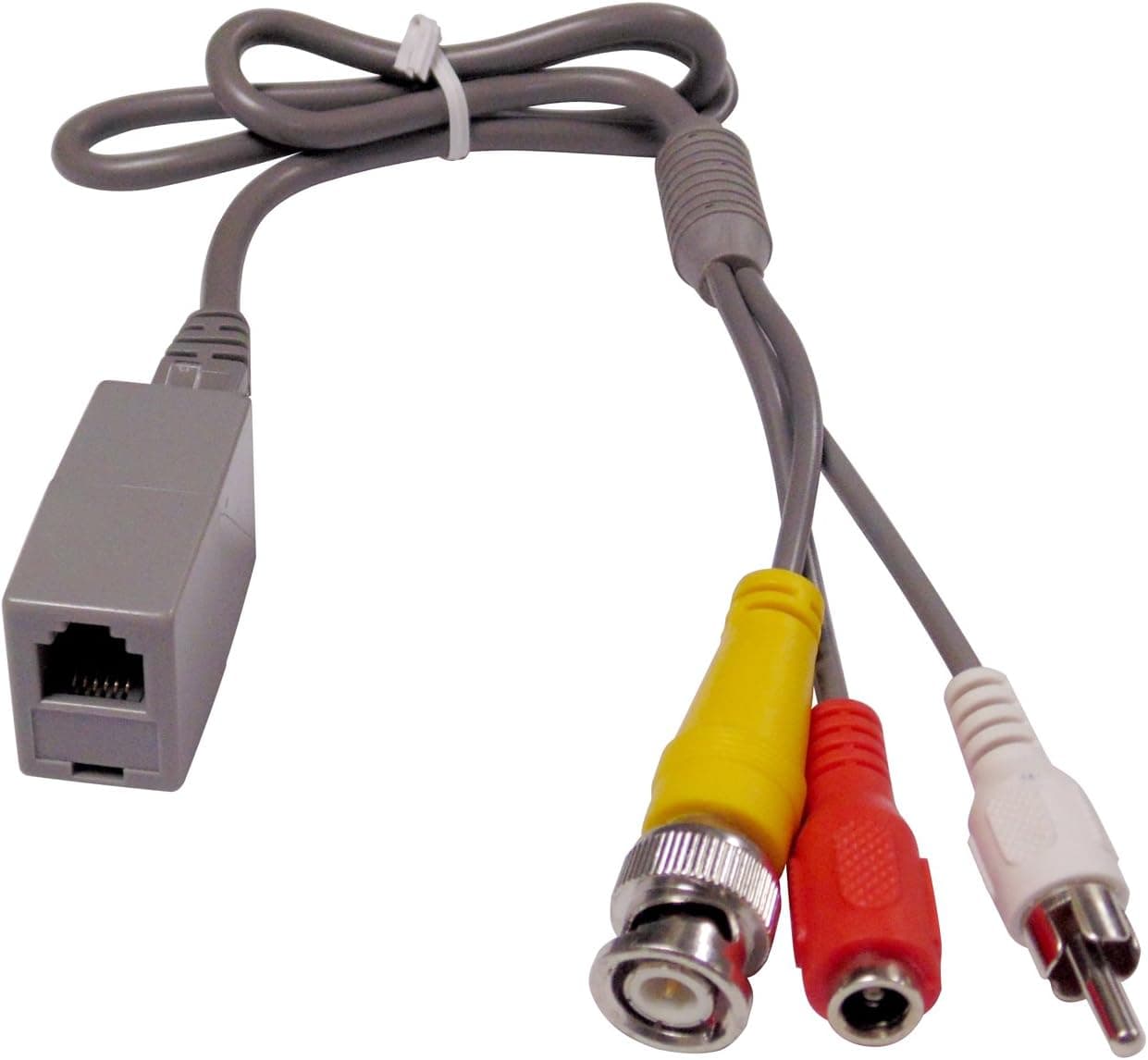 RRJ12BNCCOUP2 RJ12 to BNC Conversion Adapter with Audio Pass Through (Gray)
