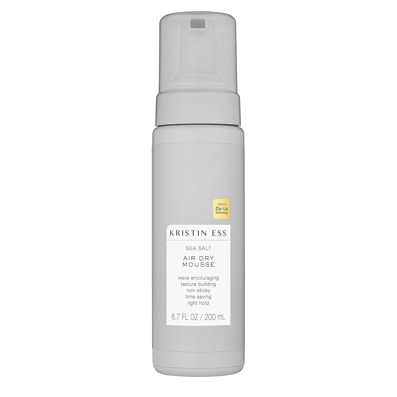 Kristin Ess Hair Sea Salt Air Dry Mousse for Volume + Texture - Styling Product For Wavy + Curly Hair, Light Hold, For Fine to Medium Hair, Non-Sticky, Vegan, 6.7 fl oz
