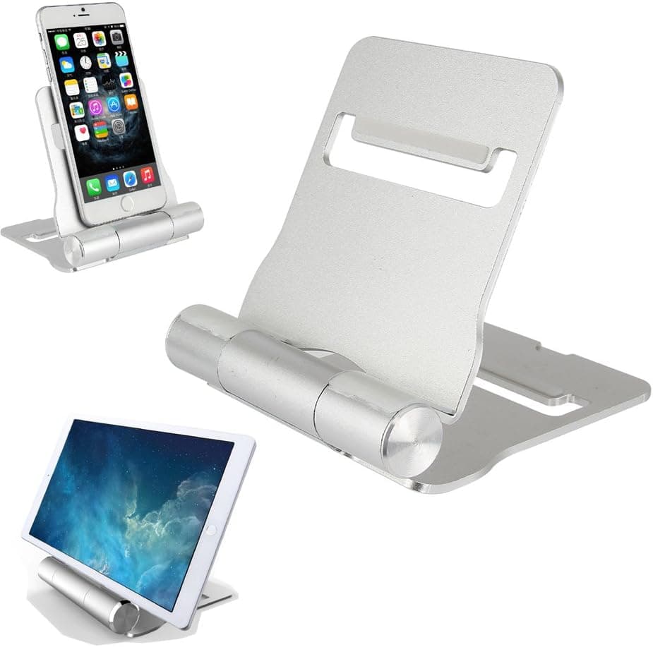NewSilkRoad 315 degree Rotatable/Adjustable/Portable Multiple angle Aluminum Alloy Desk Stand for iPad Pro iPad,iPad mini,Samsung Tablet E-reader Smartphone and More