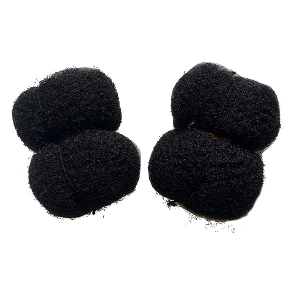 Tight Afro Kinky Human Hair for Dreadlocks,Ideal for Making Locs,Repair Extensions,Twist or Braids 2 Bundles/Package Jet Black #1 8inch