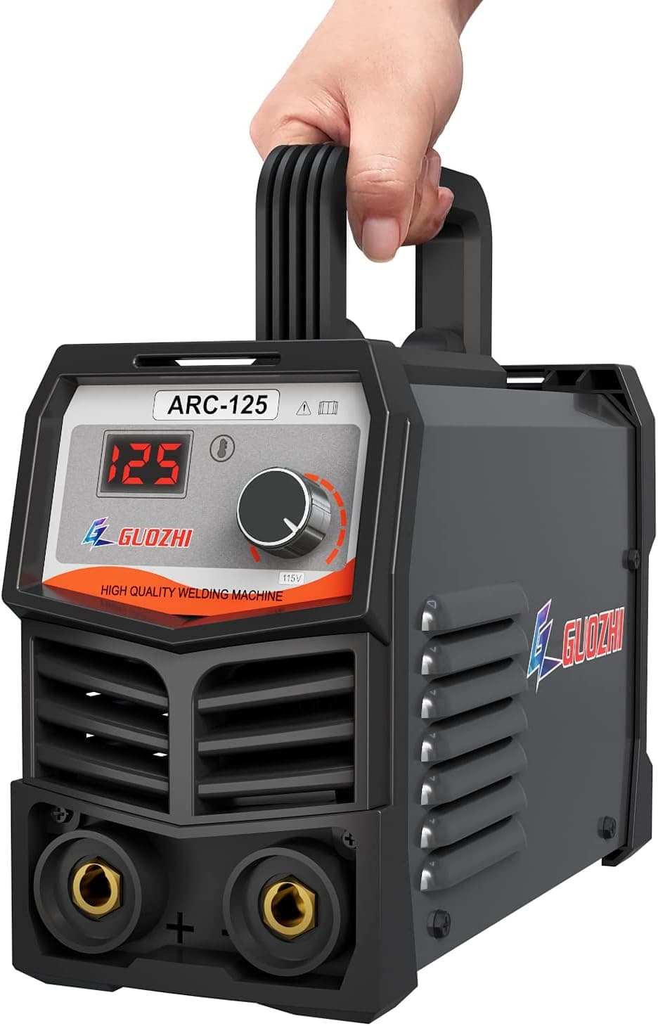 GZ GUOZHI Stick Welder, 125A MMA/ARC Welding Machine with LCD Display, IGBT Inverter 110V Portable Welder Machine with Hot Start