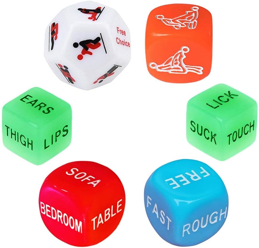 Role Playing Dice Party Dice Couple Dice for Valentine's Day, Hen Party, Honeymoon, Bachelorette Party, Bridal Shower, Groom Roast,Anniversary