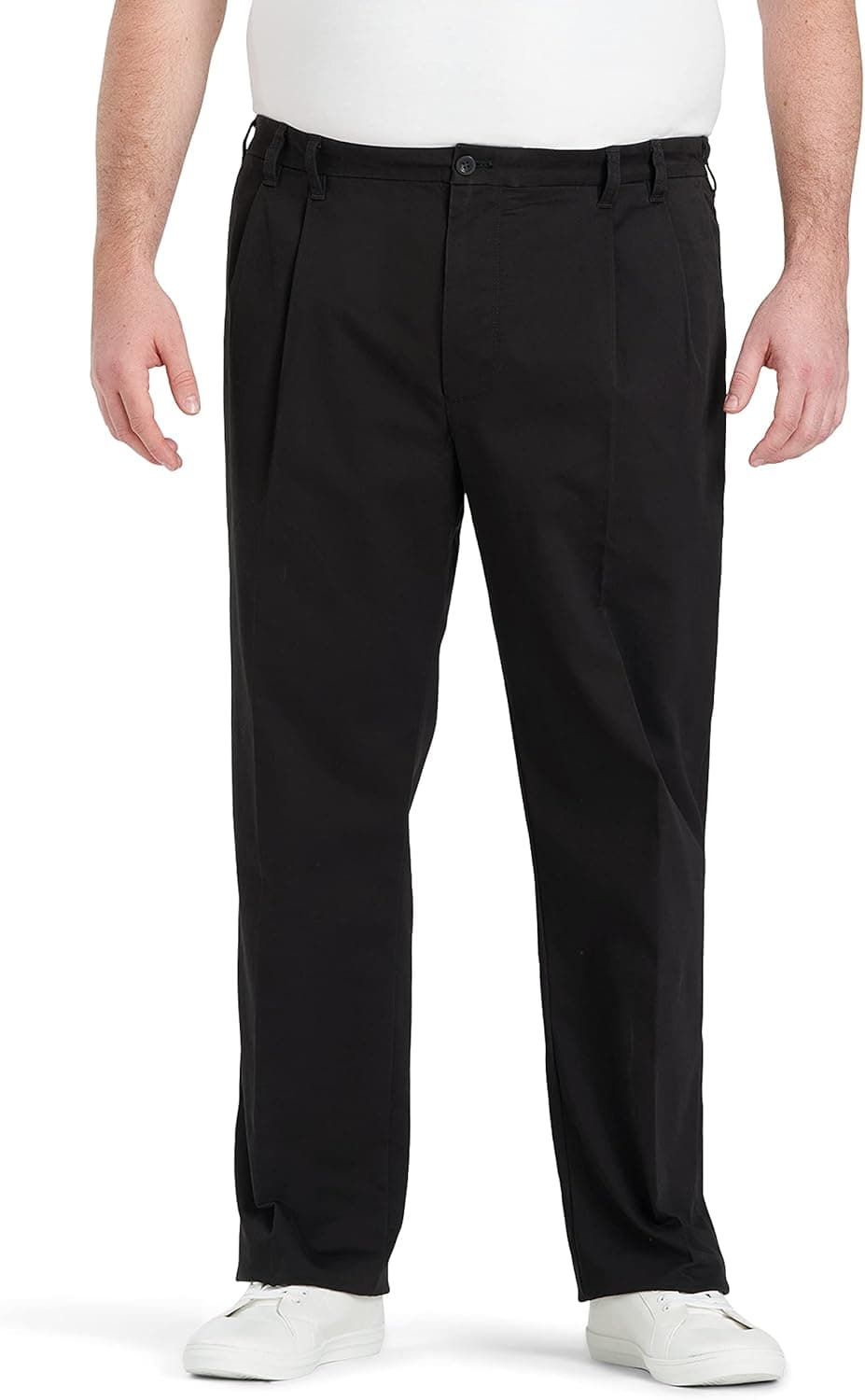 IZOD Men's Big and Tall Performance Stretch Pleated Pant