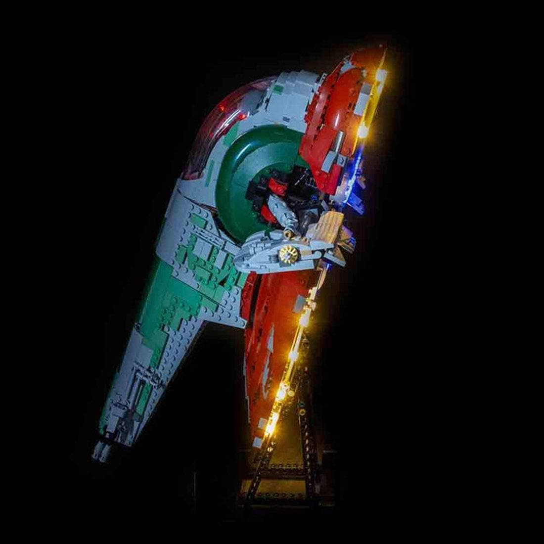 Lingxuinfo LED Lighting Kit Compatible with Lego 75060 Slave I Building Block Model (Not Included The Lego Set)