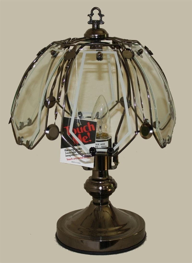 Small Clear Glass Touch Lamp
