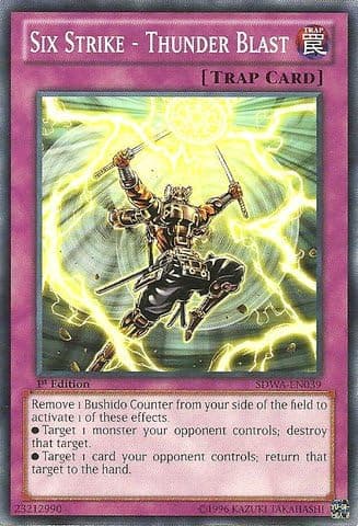 Yu-Gi-Oh! - Six Strike - Thunder Blast (SDWA-EN039) - Structure Deck: Samurai Warlords - 1st Edition - Common
