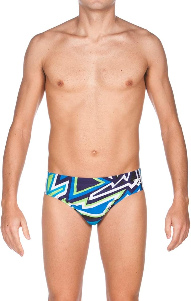 Arena Men's Tulum Brief Swimsuit, Danube/Blue, Size 34