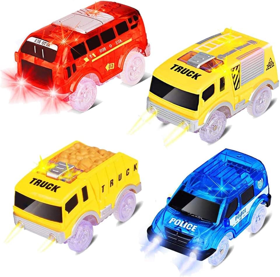 Tracks Cars Replacement Light Up Toy Car Track Accessories Toys Racing Car with 5 Flashing LED Lights Compatible with Most Tracks for Boys and Girls Best Gifts
